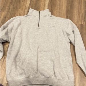 Grey quarter zip
